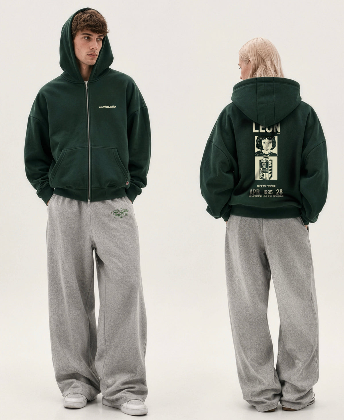 Leon The Professional Unisex Fermuarlı Hoodie