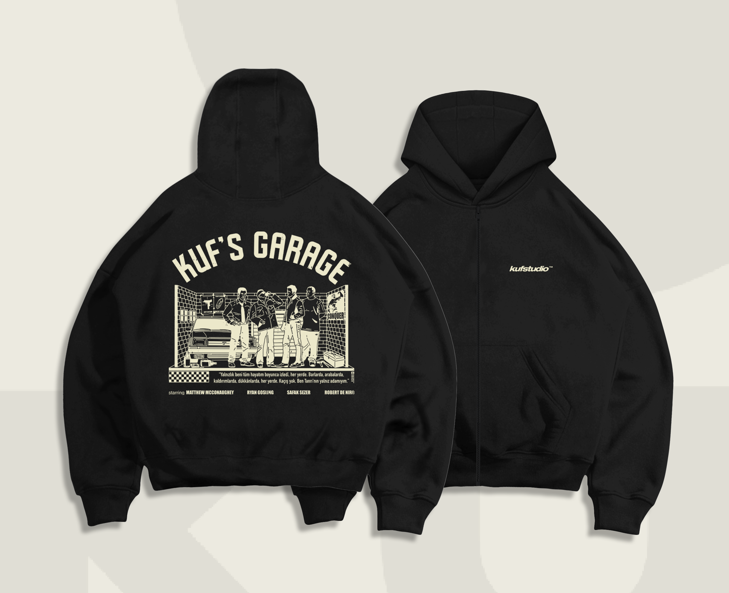 KUF'S GARAGE ZIP-UP HOODIE