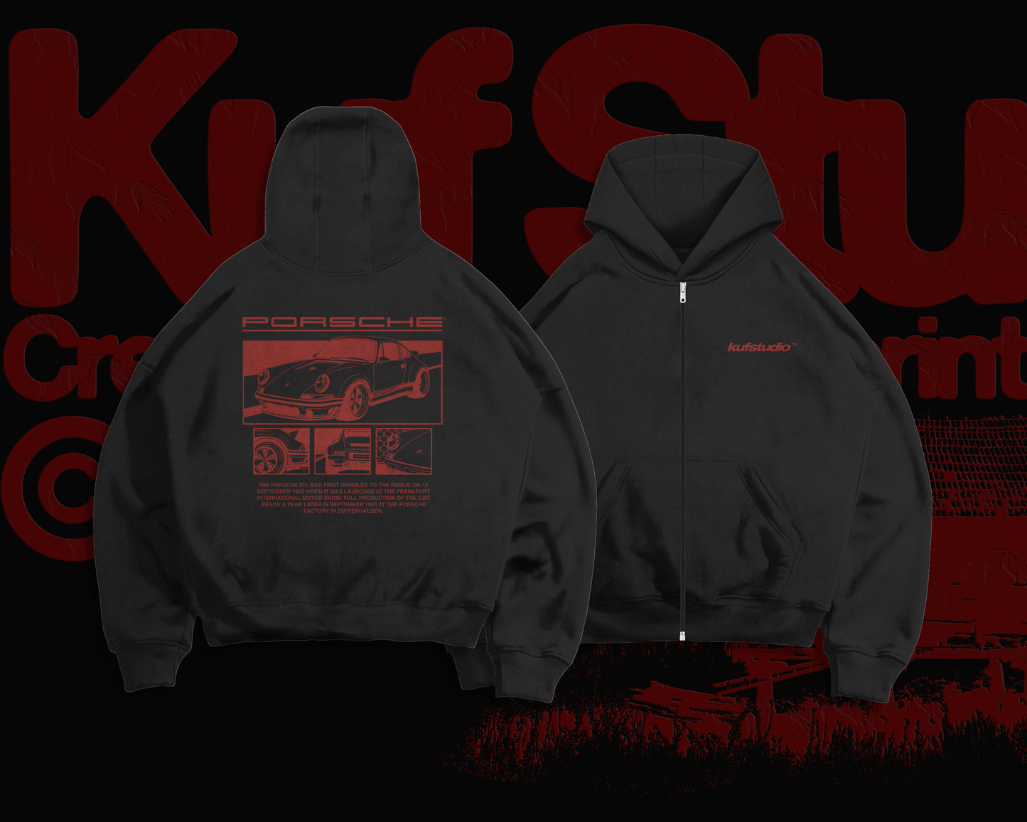 PORSCHE 911 ZIP-UP HOODIE