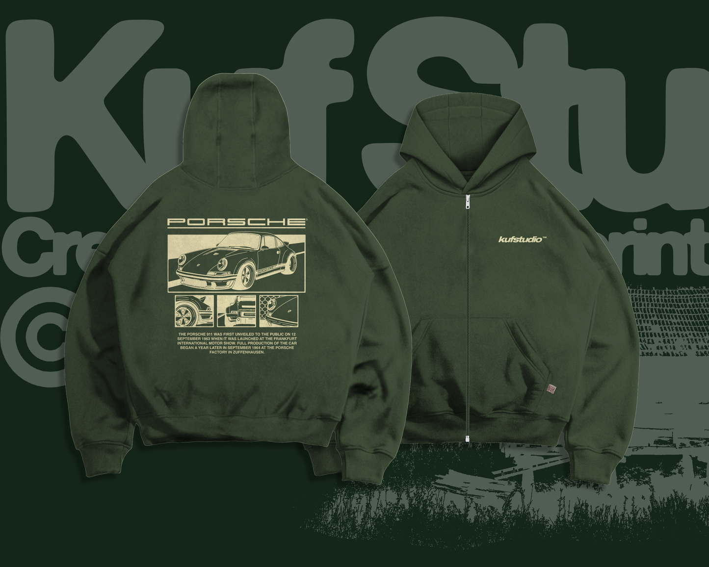 PORSCHE 911 ZIP-UP HOODIE