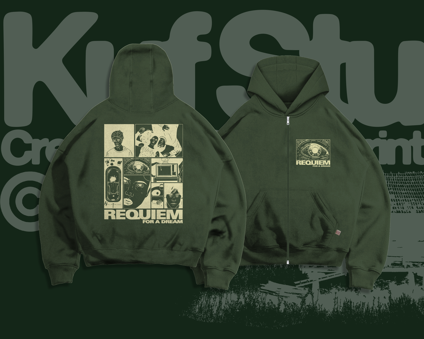 REQUIEM FOR A DREAM ZIP-UP HOODIE