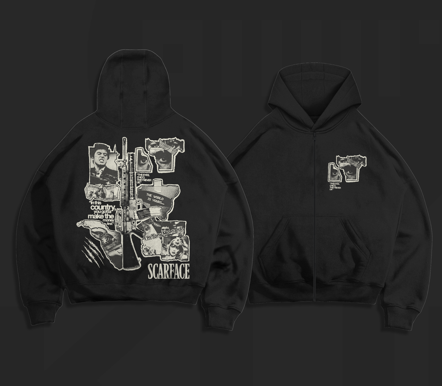 SCARFACE ZIP-UP HOODIE