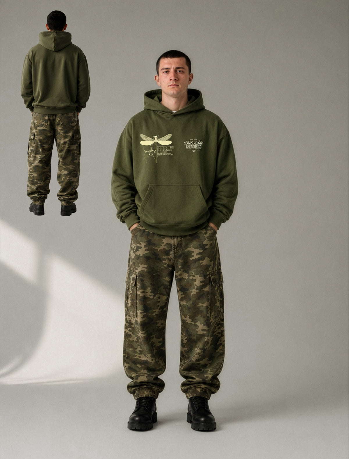 Dragonfly Boxy Kapüşonlu Sweatshirt | Pamuk