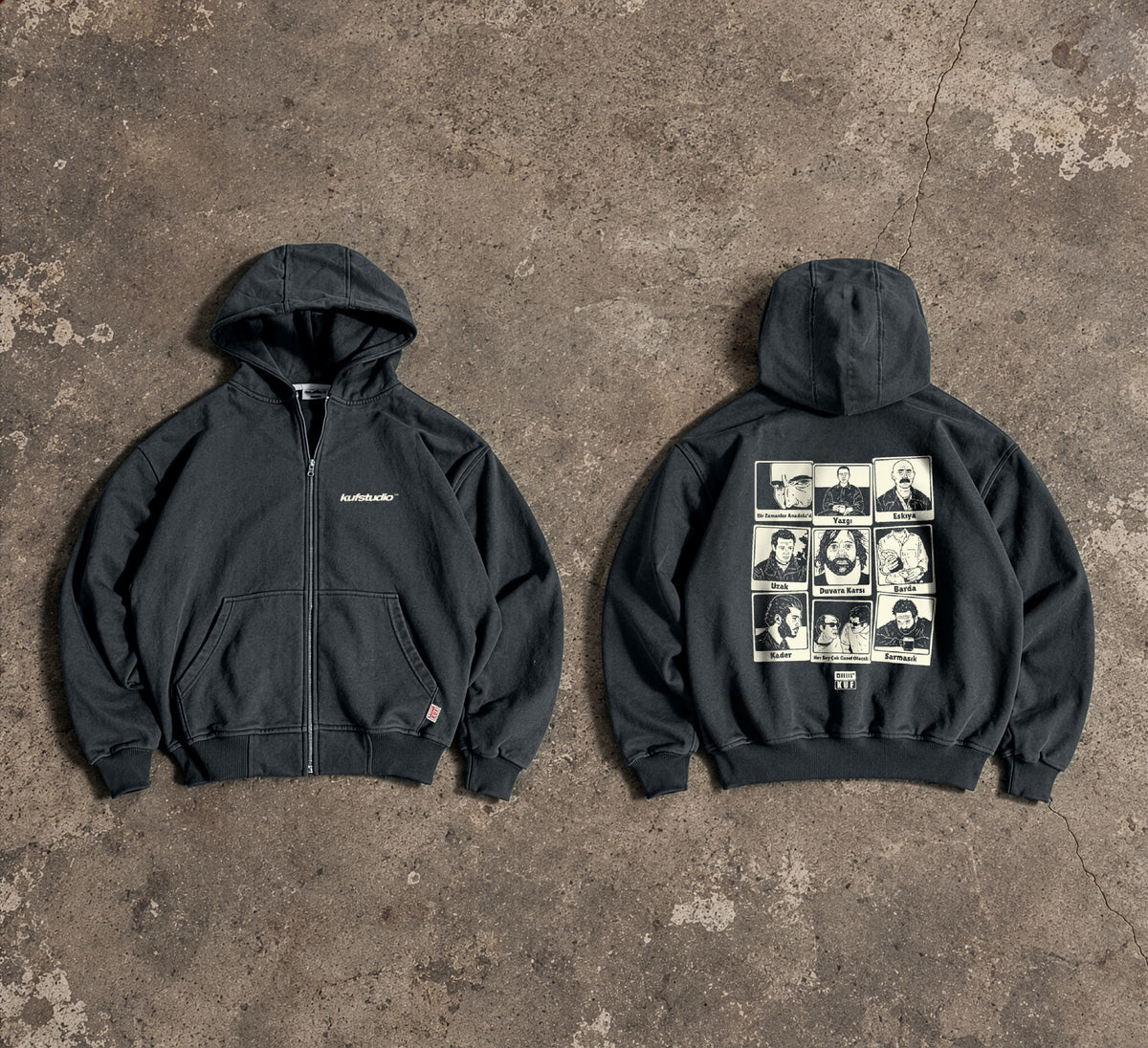 Badi Unisex Fermuarlı Hoodie