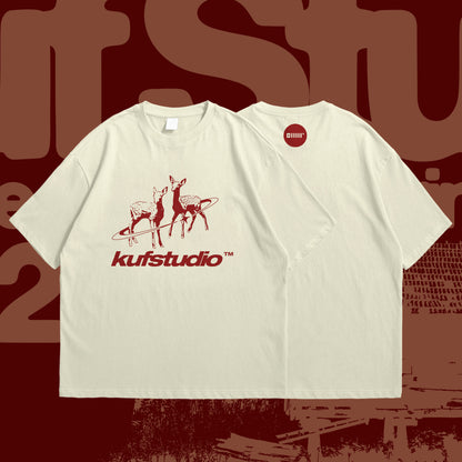 KUF STUDIO DEER BASIC T-SHIRT
