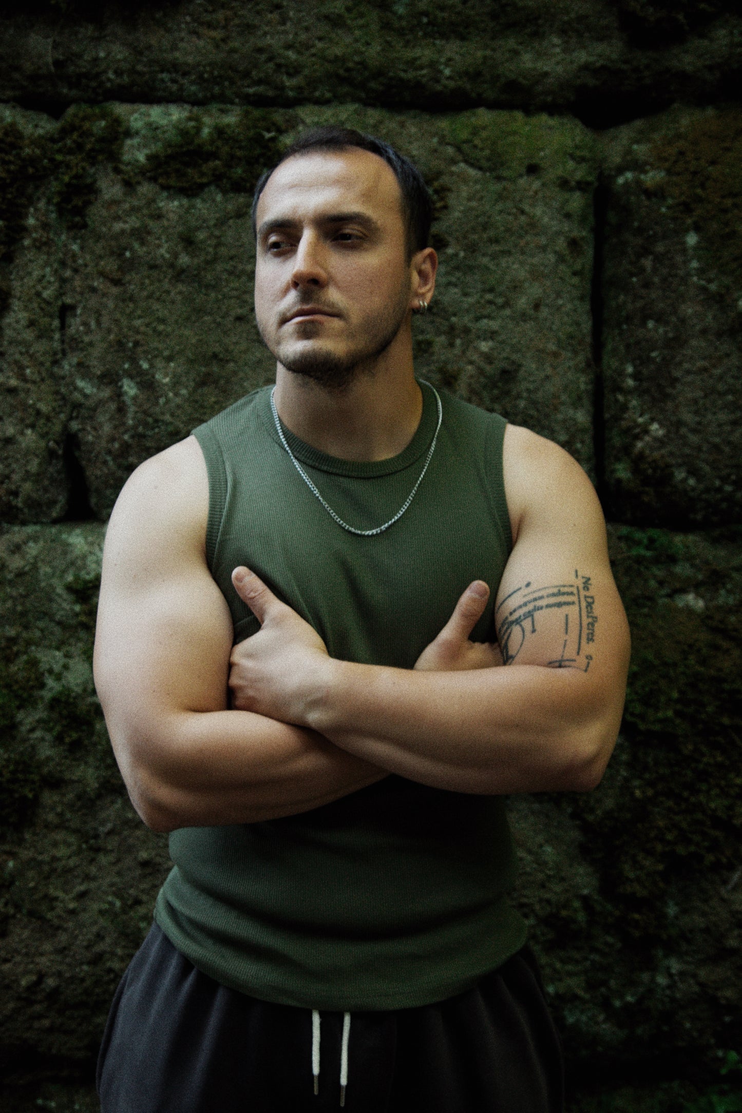 Erkek Basic Fitilli Kumaş Sporcu Atlet