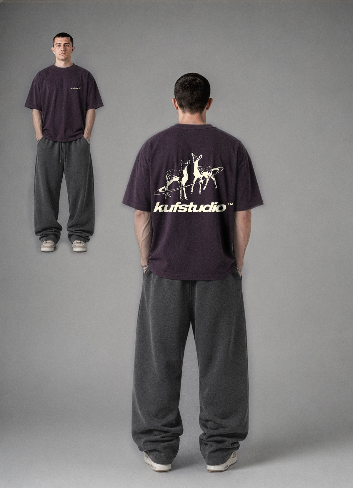 KUF STUDIO DEER BASIC T-SHIRT