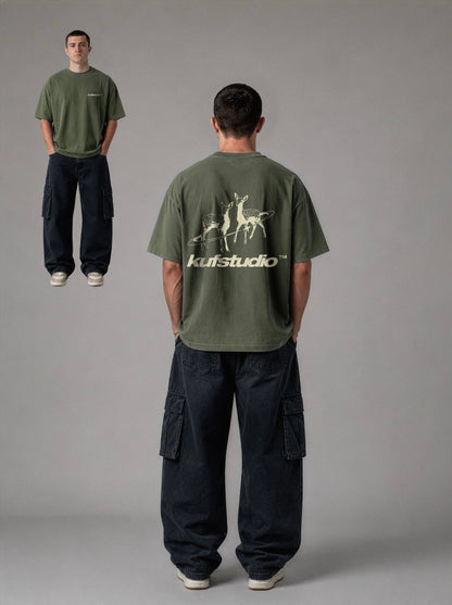 KUF STUDIO DEER BASIC T-SHIRT