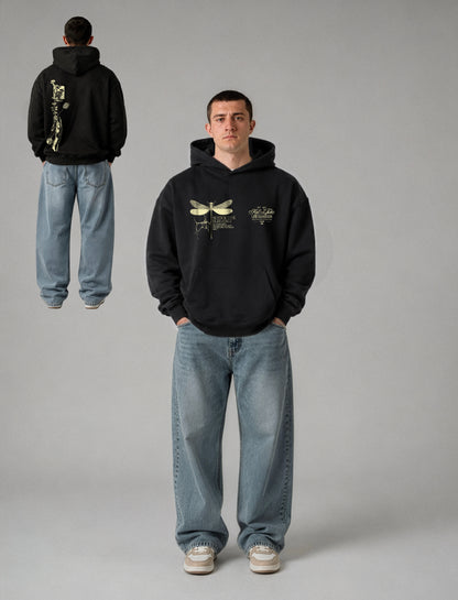 Dragonfly & Back To The Nature Boxy Kapüşonlu Sweatshirt | %100 Pamuk