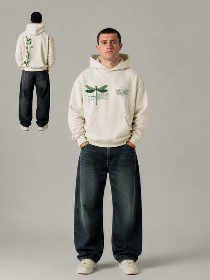 Dragonfly & Back To The Nature Boxy Kapüşonlu Sweatshirt | %100 Pamuk