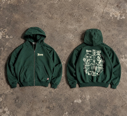 Homelander Grafikli Unisex Fermuarlı Hoodie