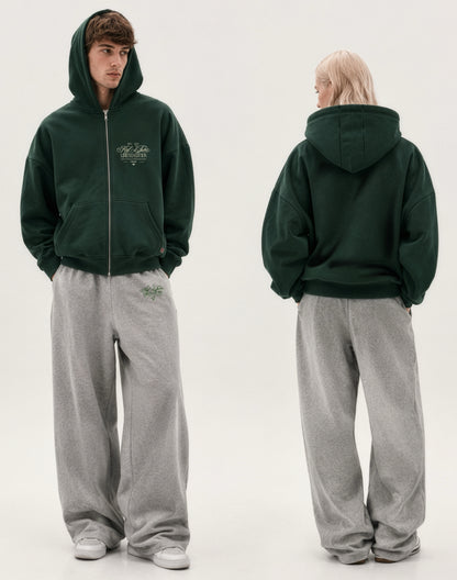 Limited Edition Logo Unisex Fermuarlı Hoodie