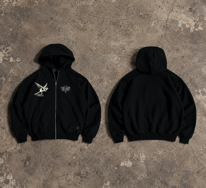 Swallow Period Unisex Fermuarlı Hoodie