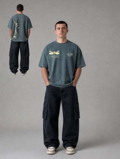 Dragonfly & Back To The Nature Unisex Pamuk Tişört
