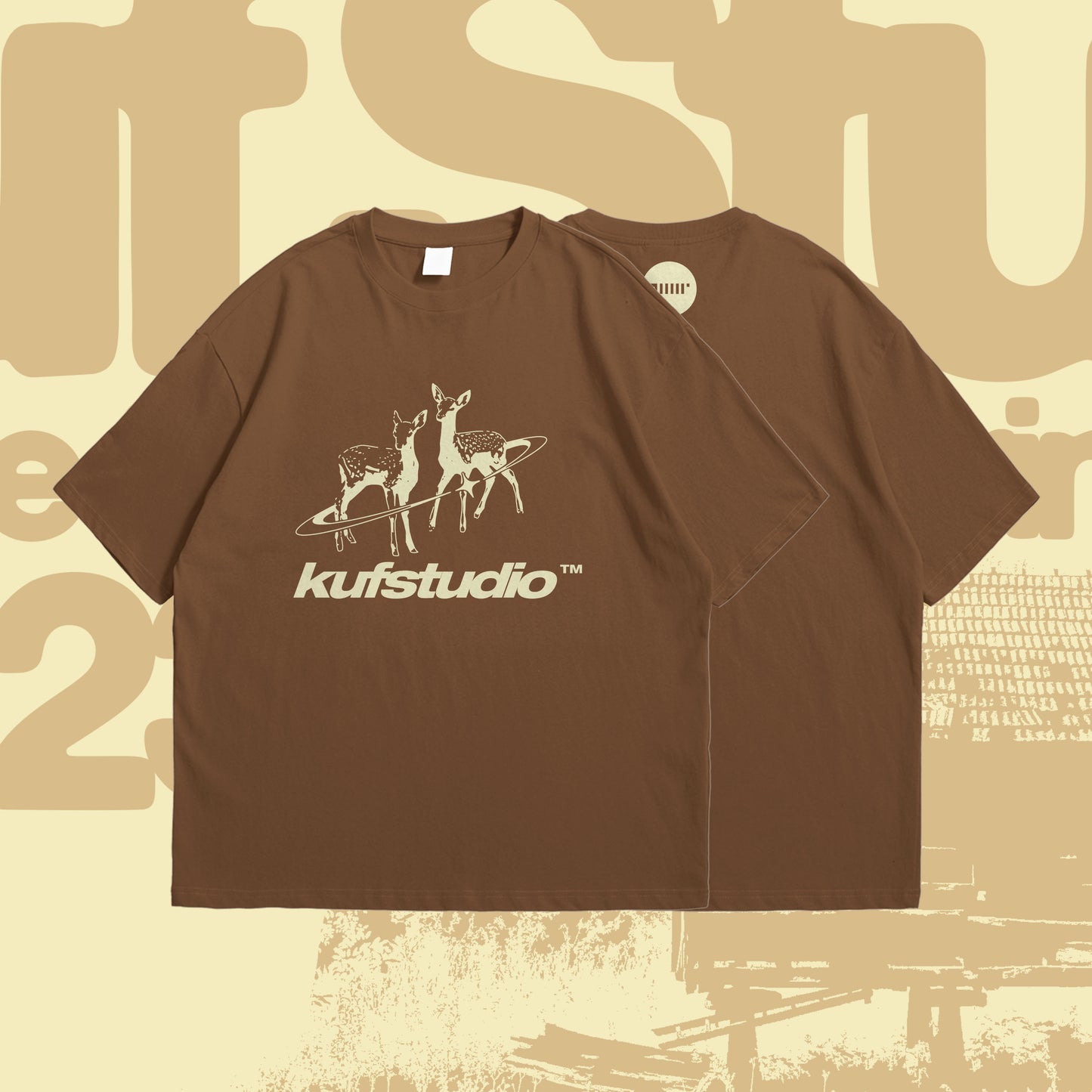 KUF STUDIO DEER BASIC T-SHIRT