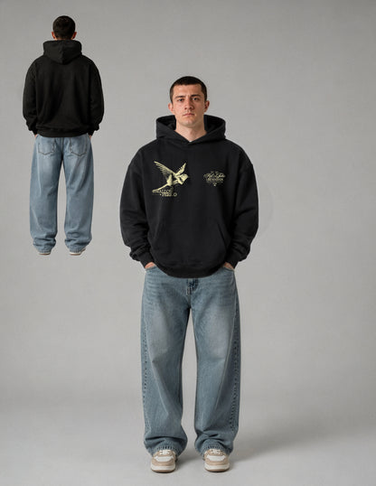 Swallow Period Boxy Kapüşonlu Sweatshirt | %100 Pamuk