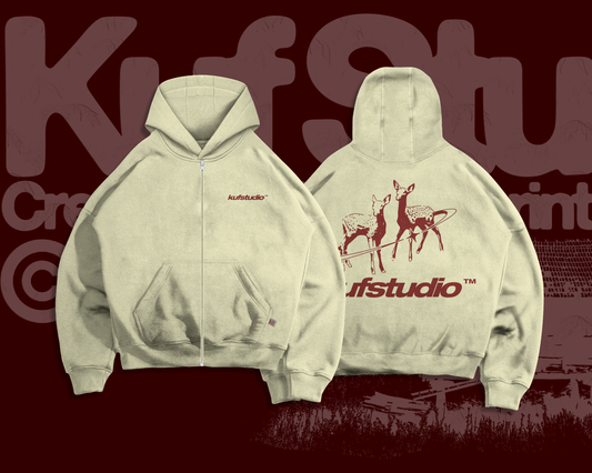DEER BASIC ZIP-UP HOODIE