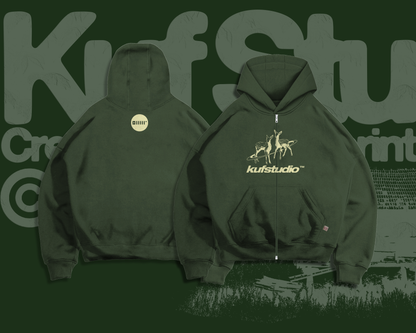DEER BASIC ZIP-UP HOODIE