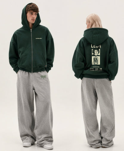 Leon The Professional Unisex Fermuarlı Hoodie