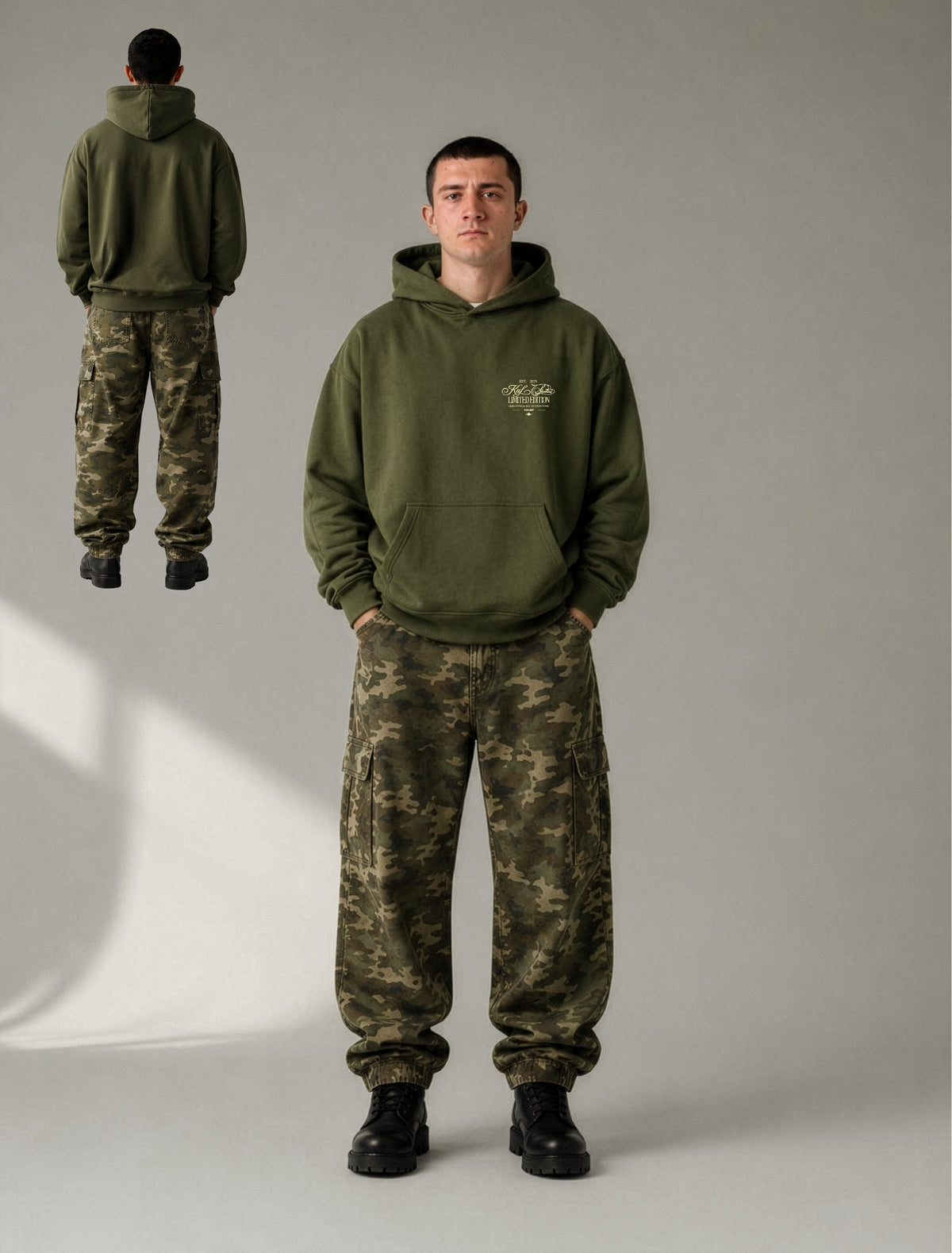 Limited Logo Basic Boxy Kapüşonlu Sweatshirt | %100 Pamuk