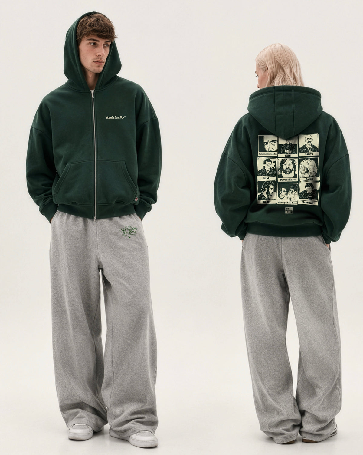 Badi Unisex Fermuarlı Hoodie
