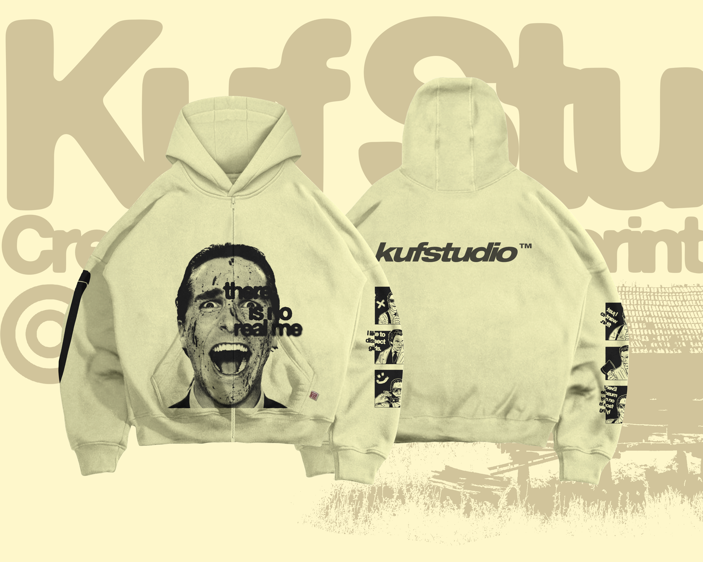 PATRICK BATEMAN ZIP-UP HOODIE