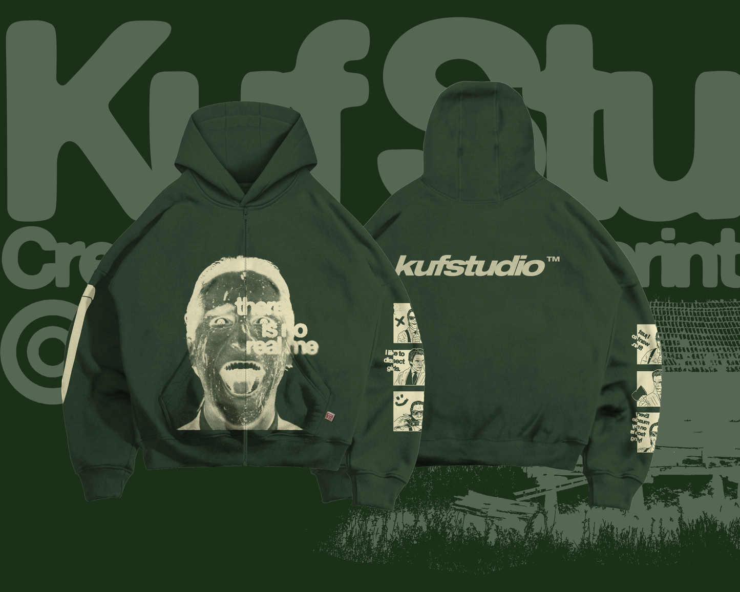 PATRICK BATEMAN ZIP-UP HOODIE