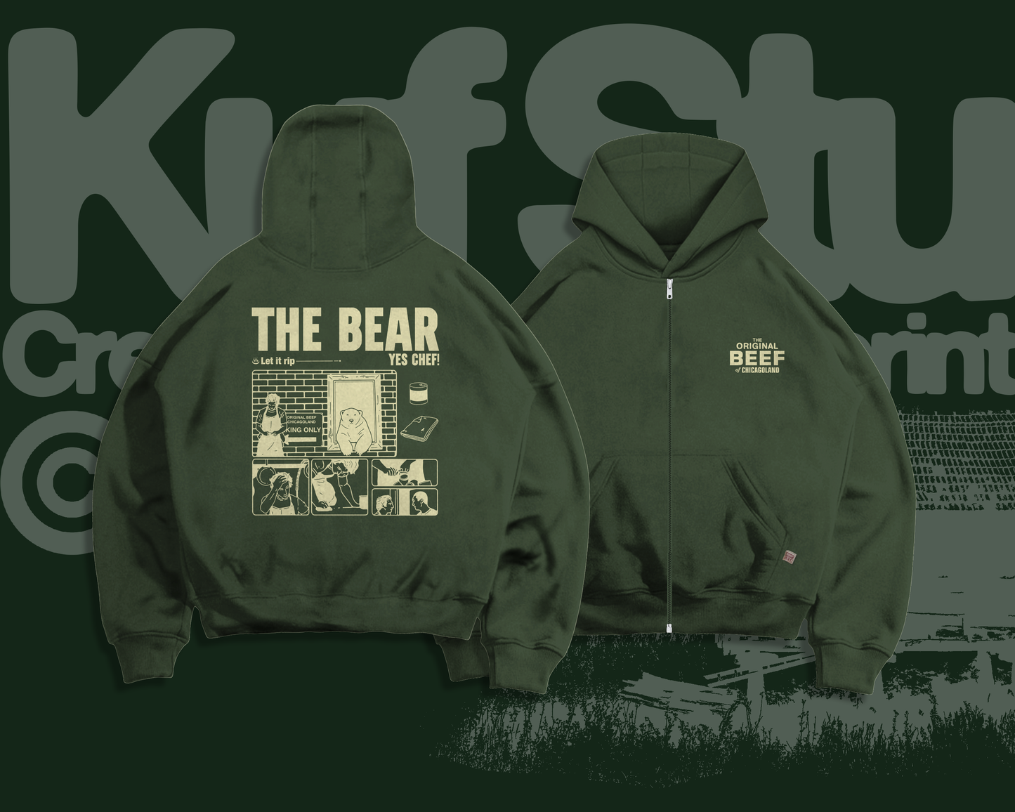 THE BEAR ZIP-UP HOODIE