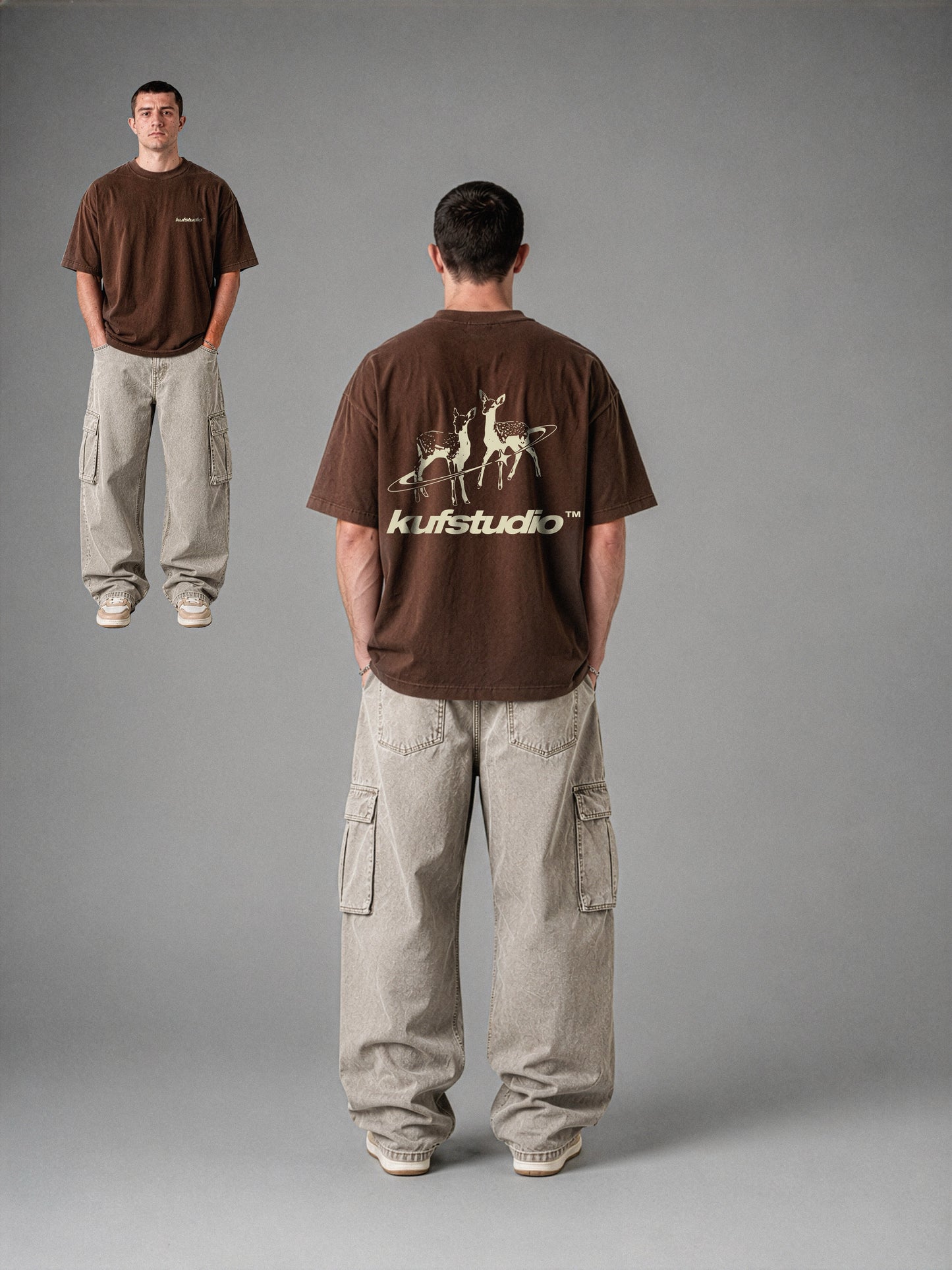 KUF STUDIO DEER BASIC T-SHIRT