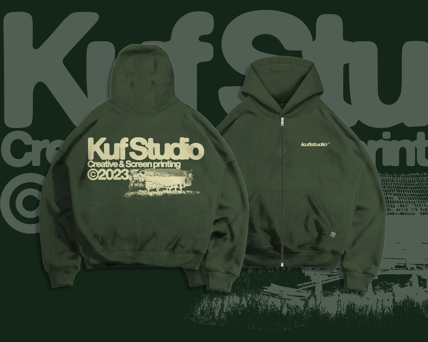 KUF STUDIO ZIP-UP HOODIE