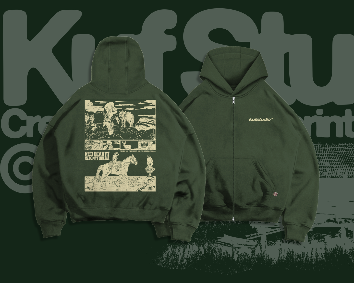 RED DEAD REDEMTION  ZIP-UP HOODIE