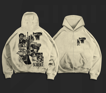 SCARFACE  ZIP-UP HOODIE
