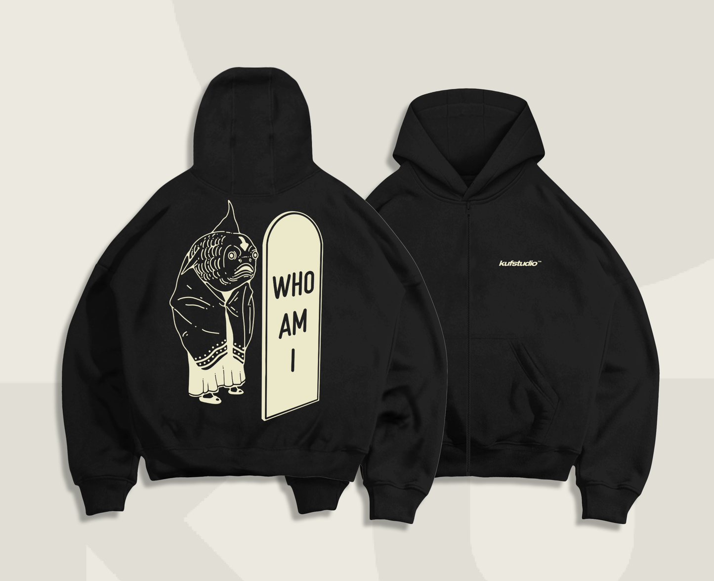 WHO AM I ZIP-UP HOODIE